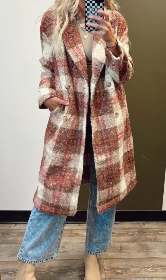 Very J Plaid Coat