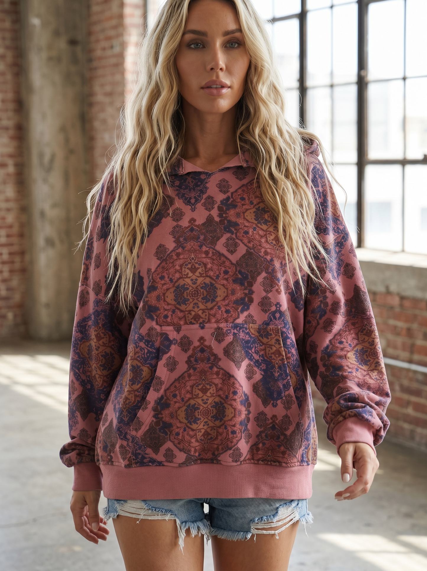 Printed Fleece Hoodie