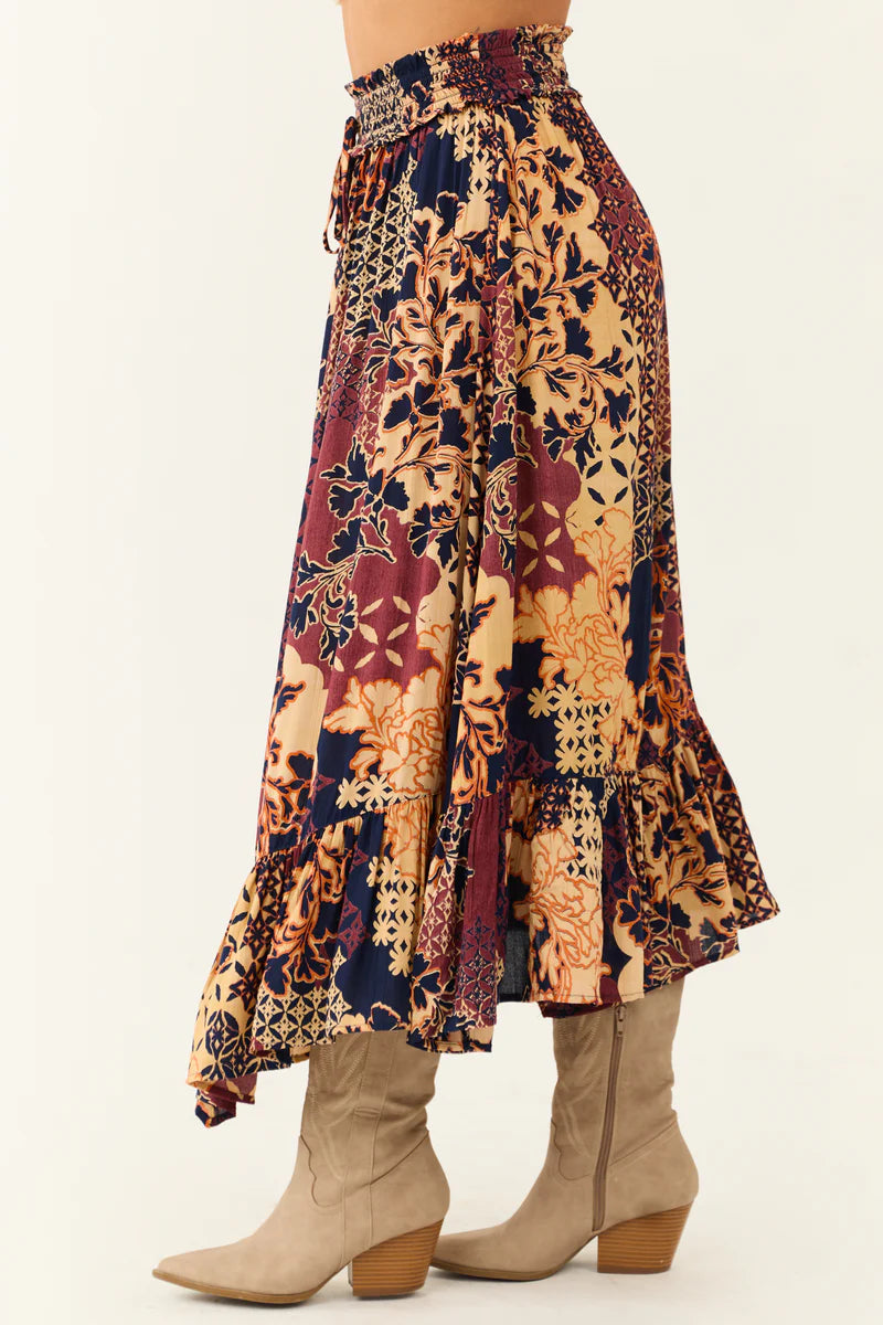 Angie Boho Maxi Skirt