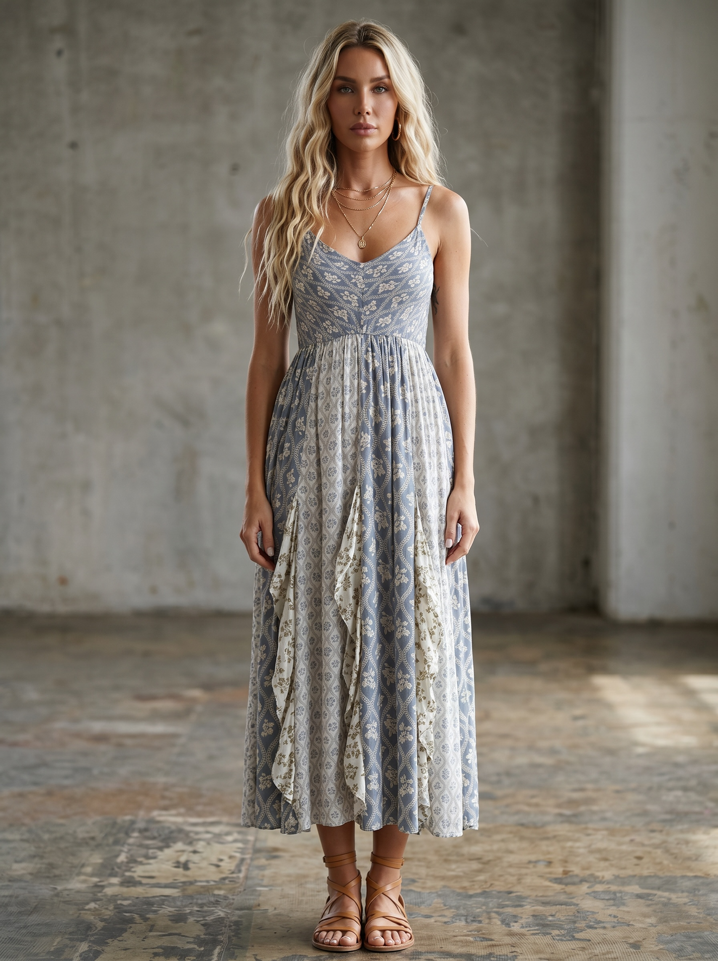 Angie Ruffle Maxi Dress