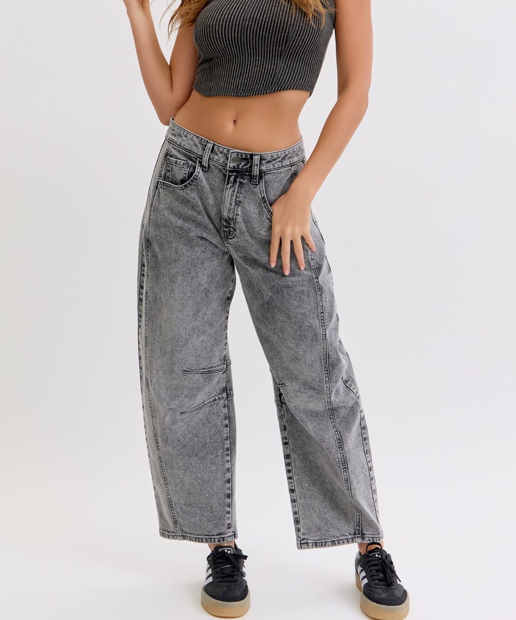 Cello Grey Barrel Jeans