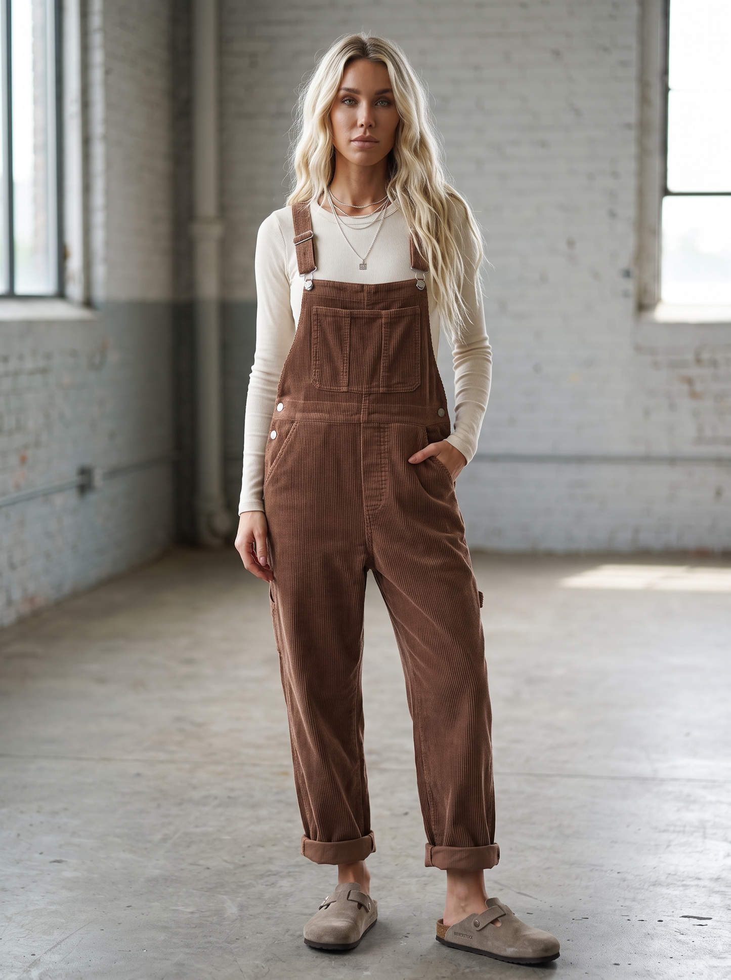 Corduroy Classic Fit Overalls