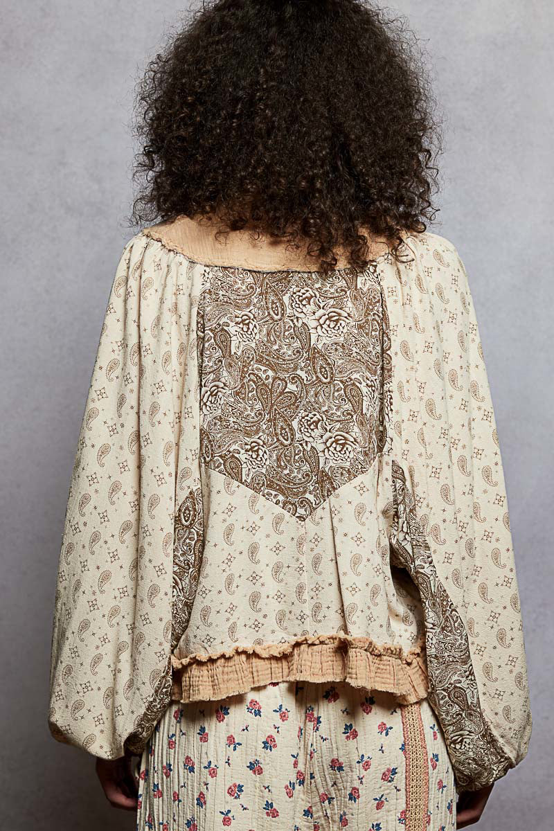 POL Paisley Boho Top