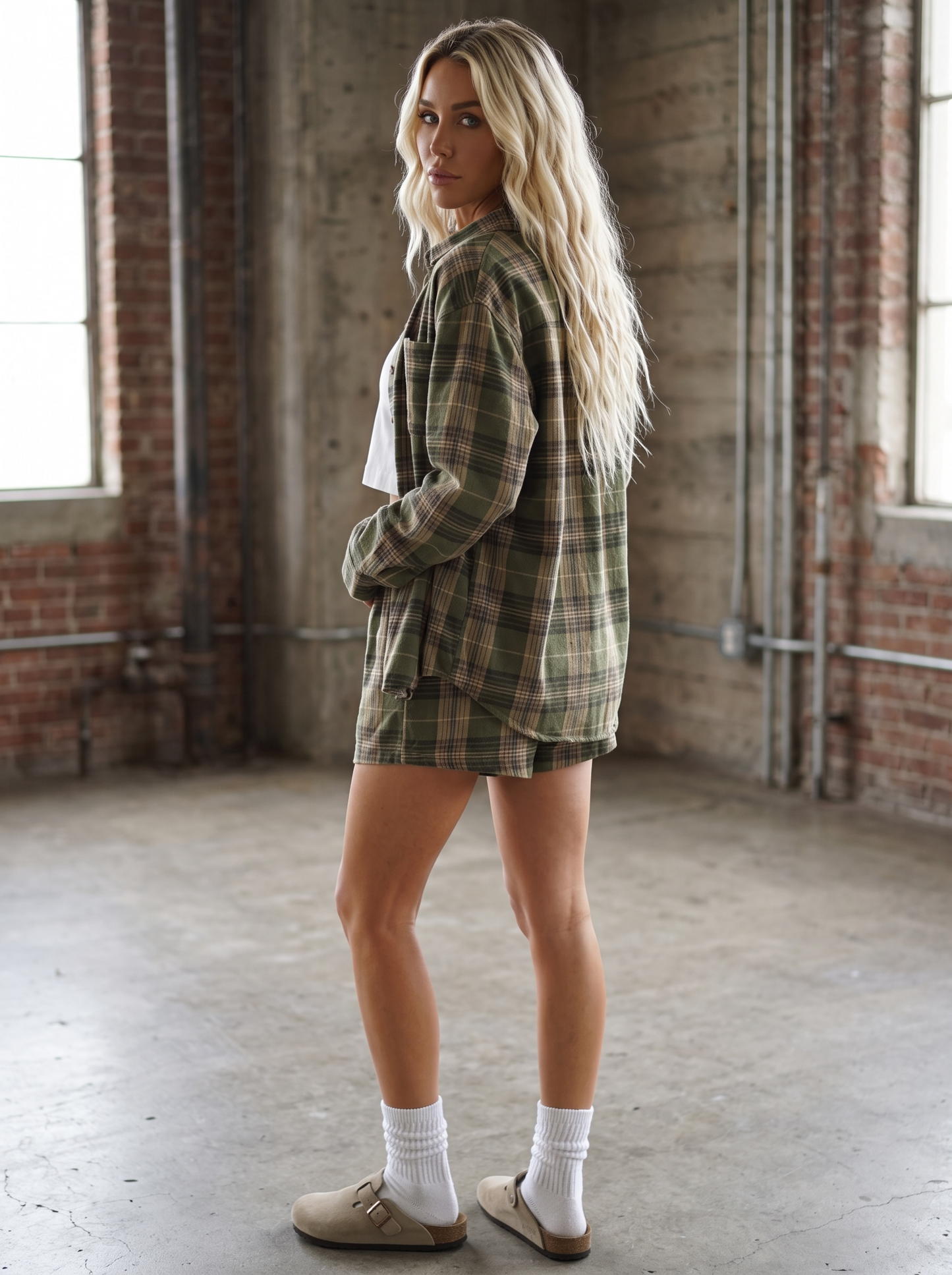 Plaid Button Down Top