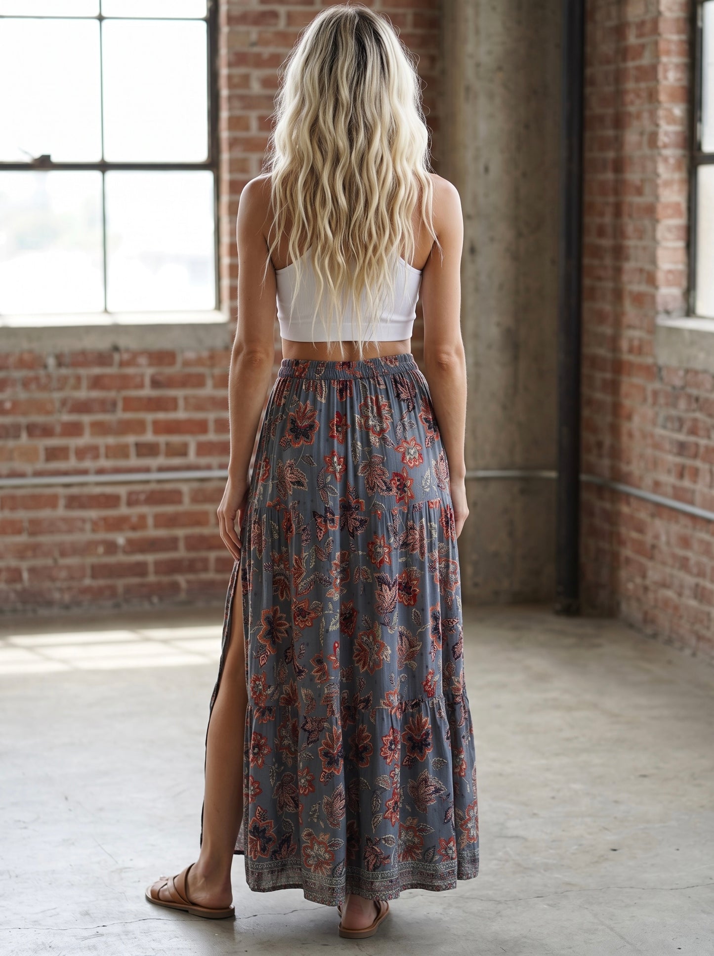 Angie Slit Maxi Skirt