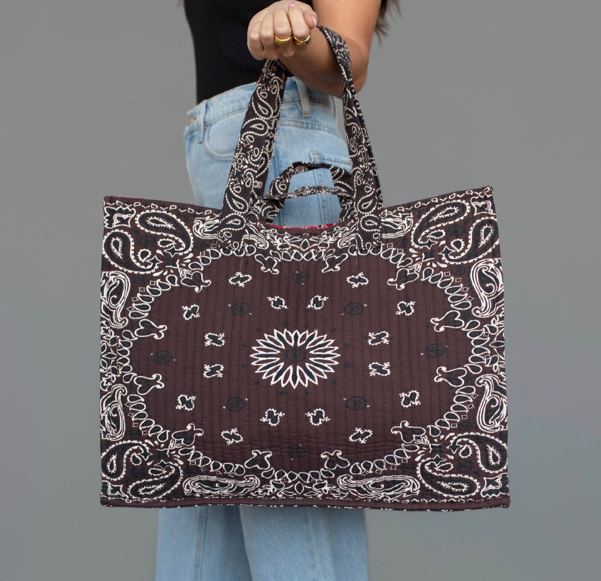 PREORDER - Brown Bandana Tote