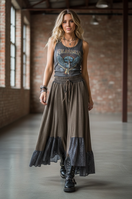 Bluevelvet Wide Leg Gauze Pants