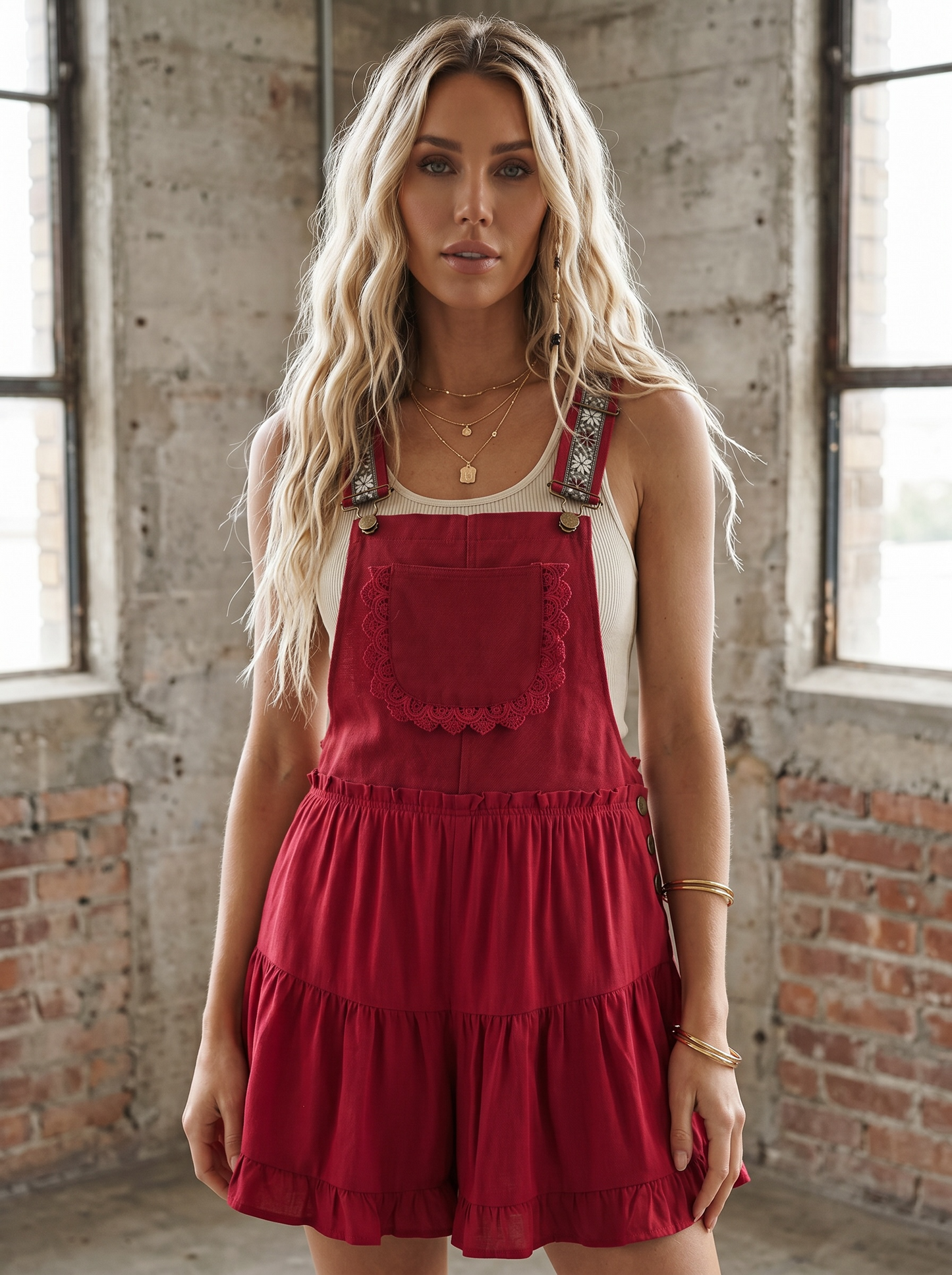 Eesome Lace Trim Romper
