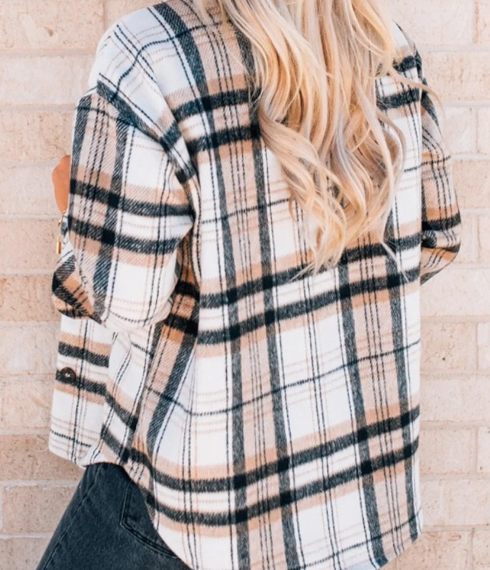 Plaid Bust Pocket Shacket