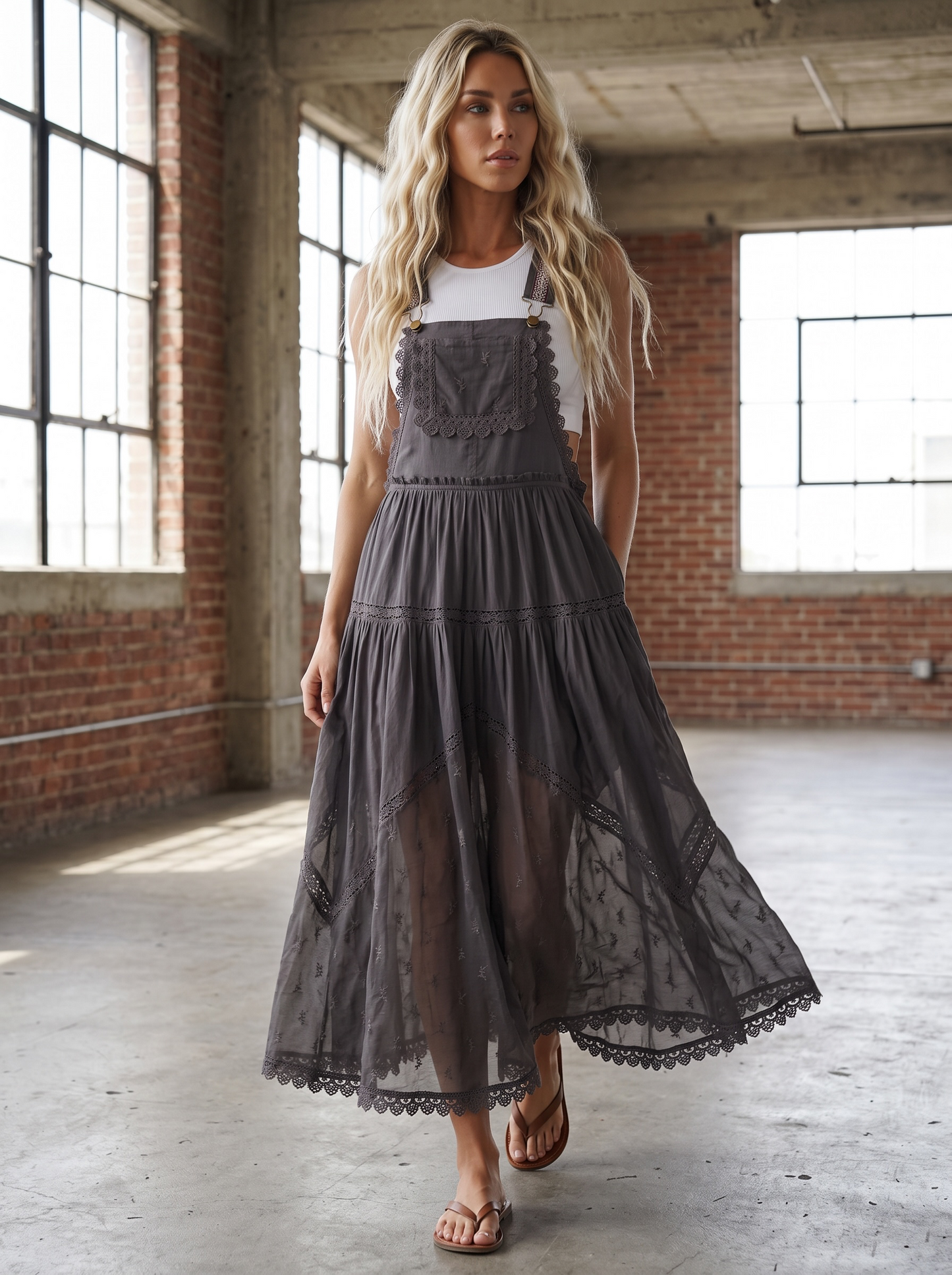 PREORDER - Bluivy Lace Overall Dress