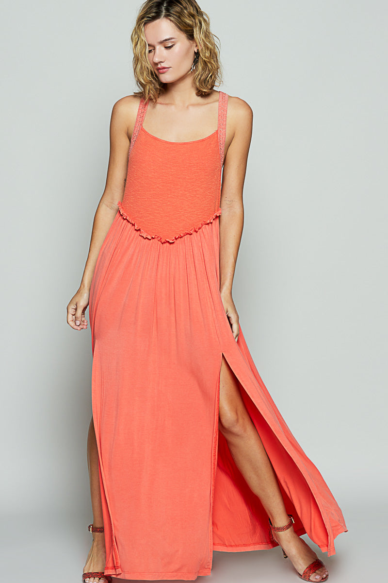 POL Slit Maxi Dress