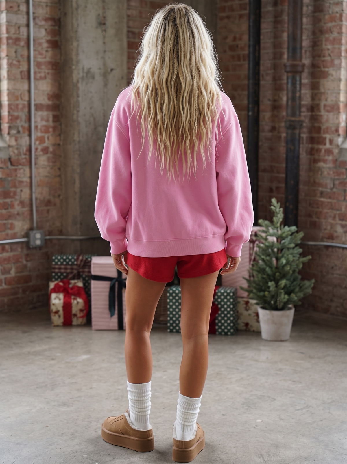 Pink Ski Bum Sweatshirt
