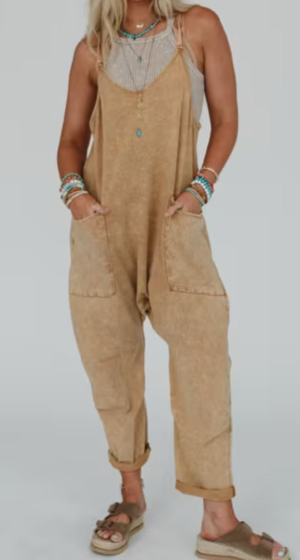 Washed Harem Jumpsuit