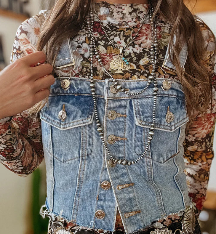 Cropped Denim Tank