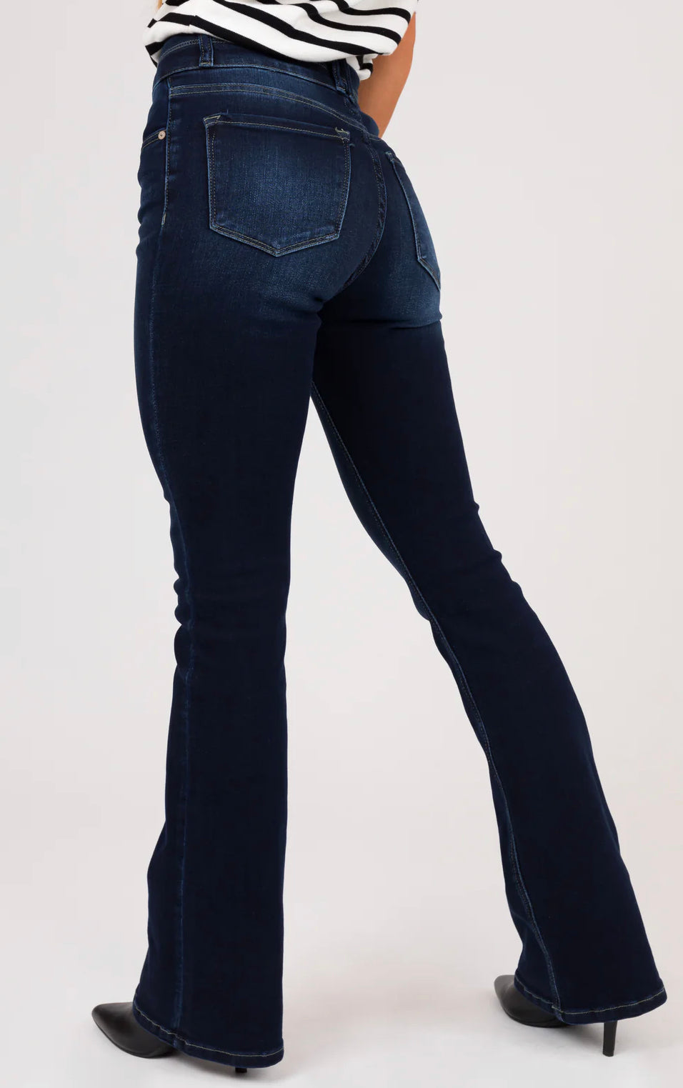 High Rise Wide Waistband Skinny Bootcut