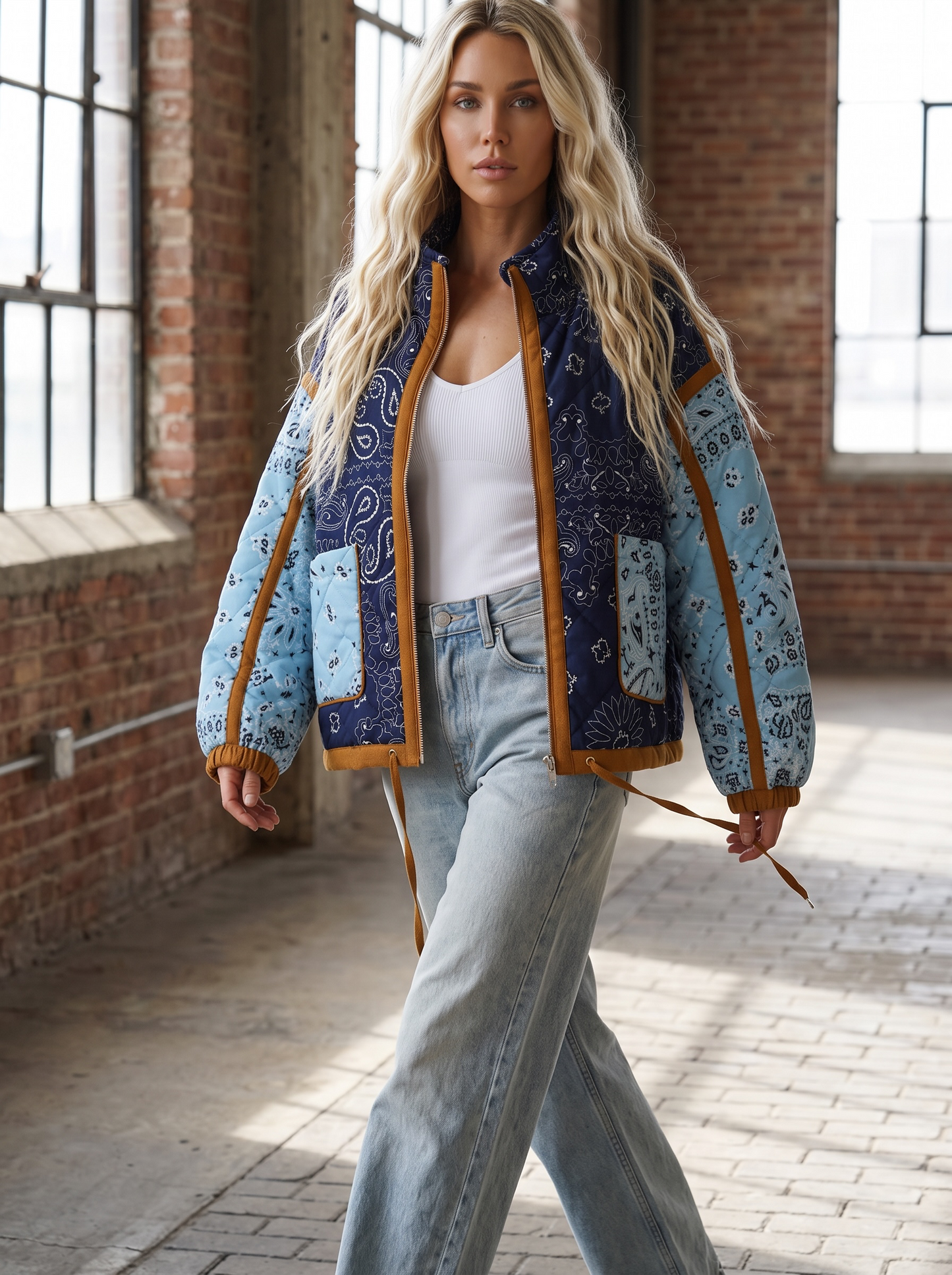 PREORDER - Patchwork Bandana Quilted Jacket