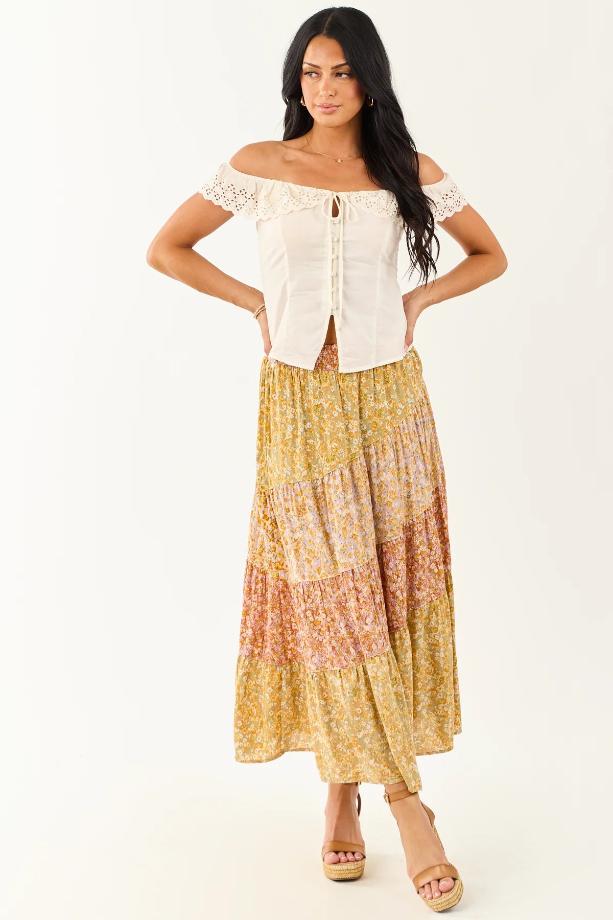 Angie Boho Maxi Skirt