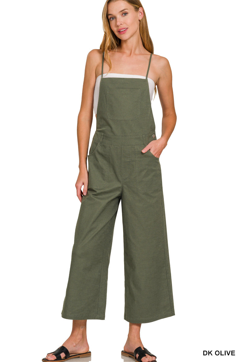 DEAL OF THE DAY!!! Tie Back Cropped Overalls