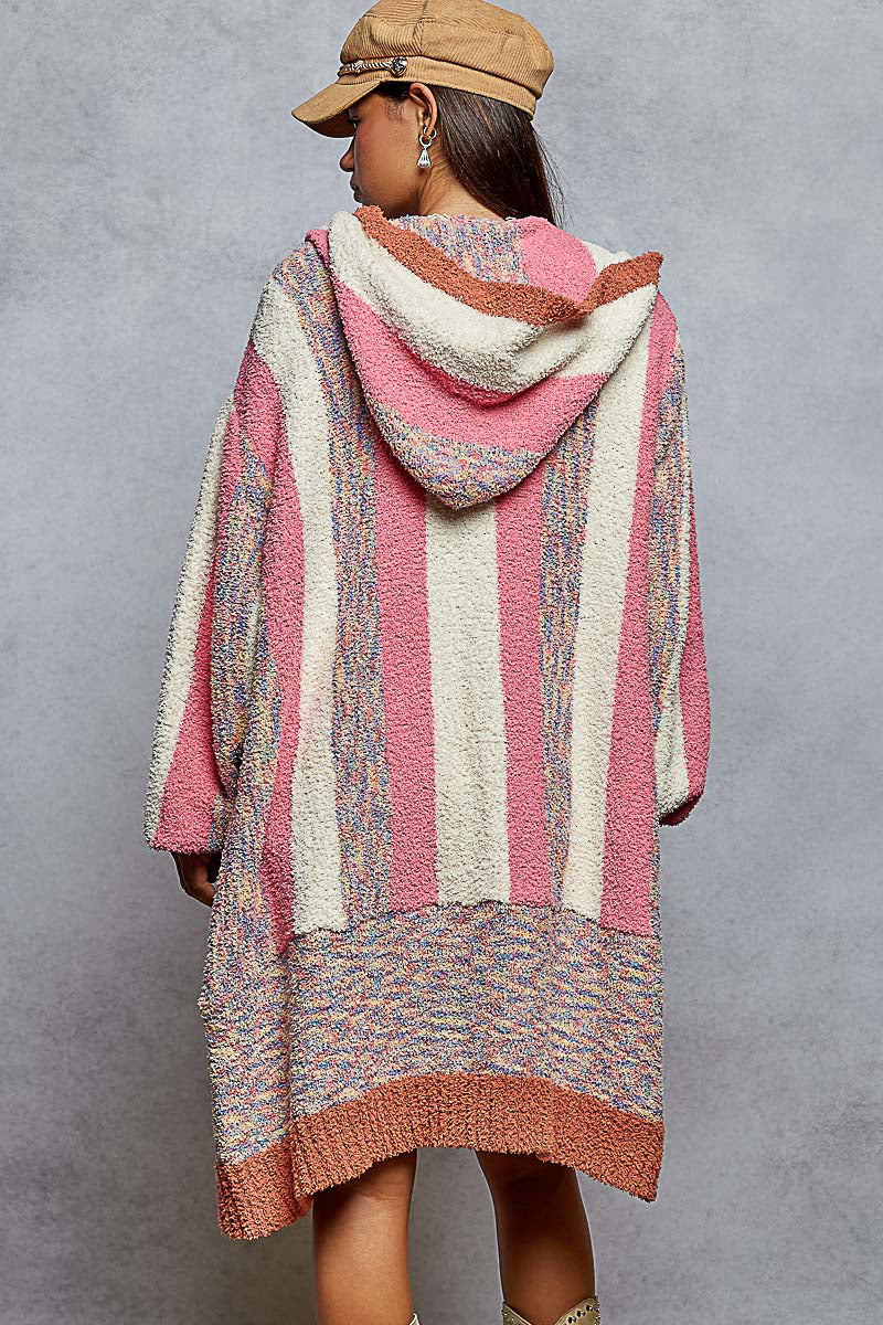 PREORDER- POL Chenille Hooded Cardigan