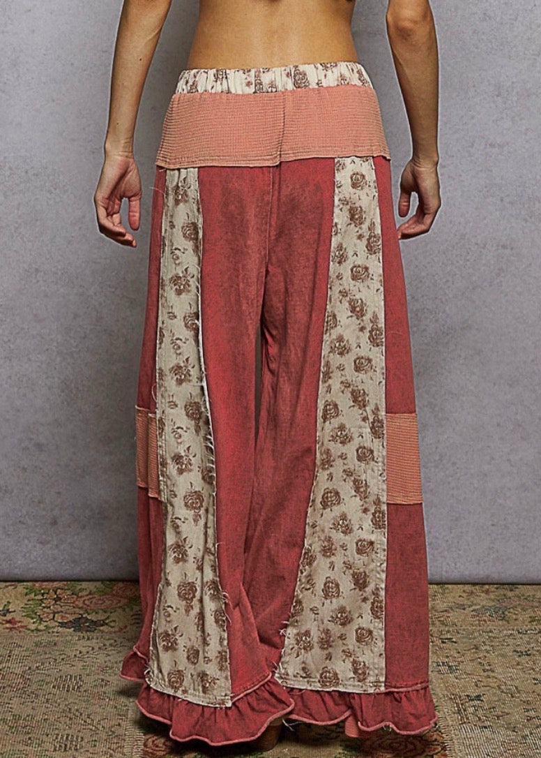 POL Waffle Knit Wide Leg Pants