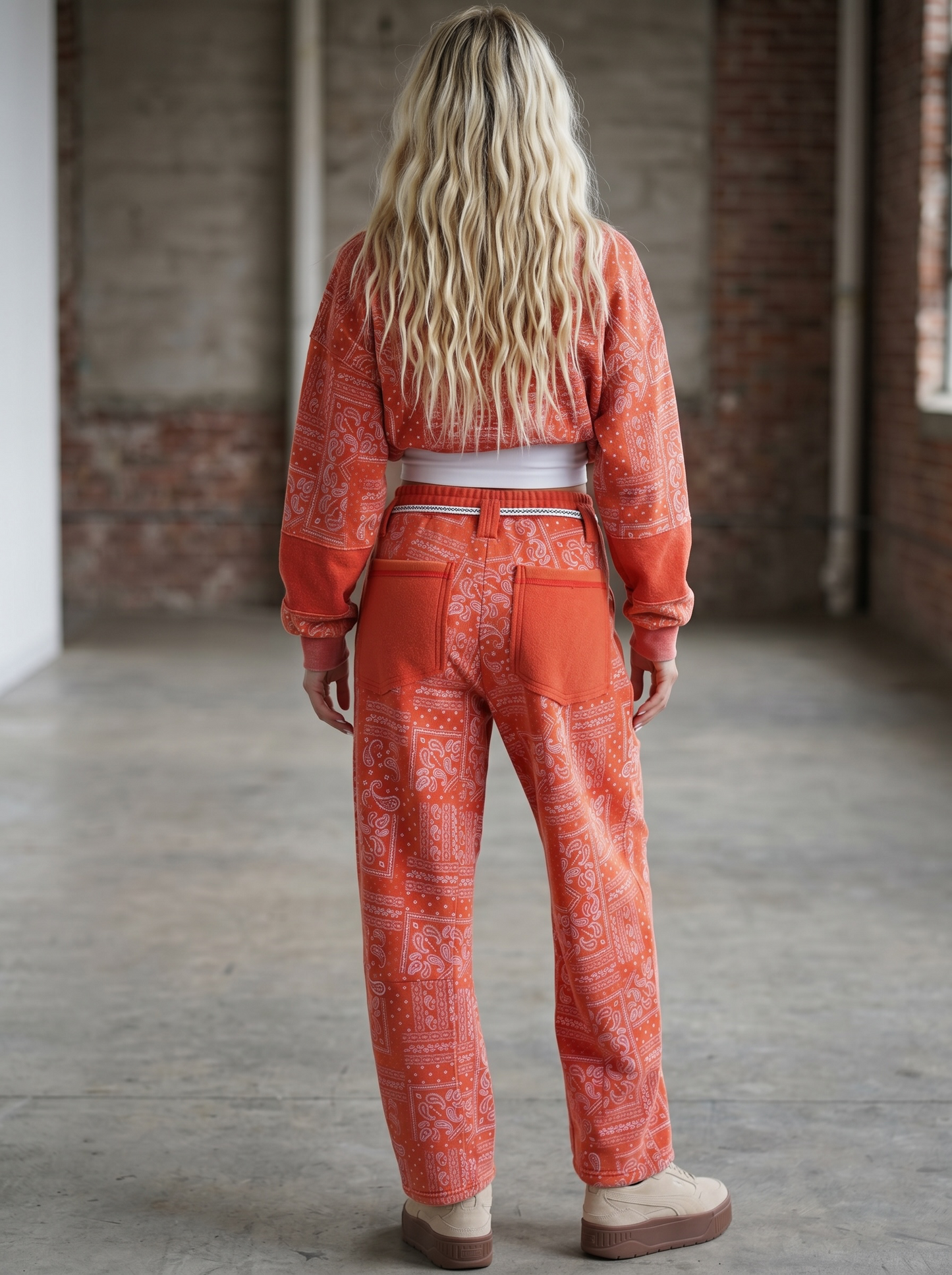 Easel Bandana Barrel Pants