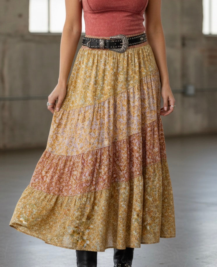 Angie Boho Maxi Skirt