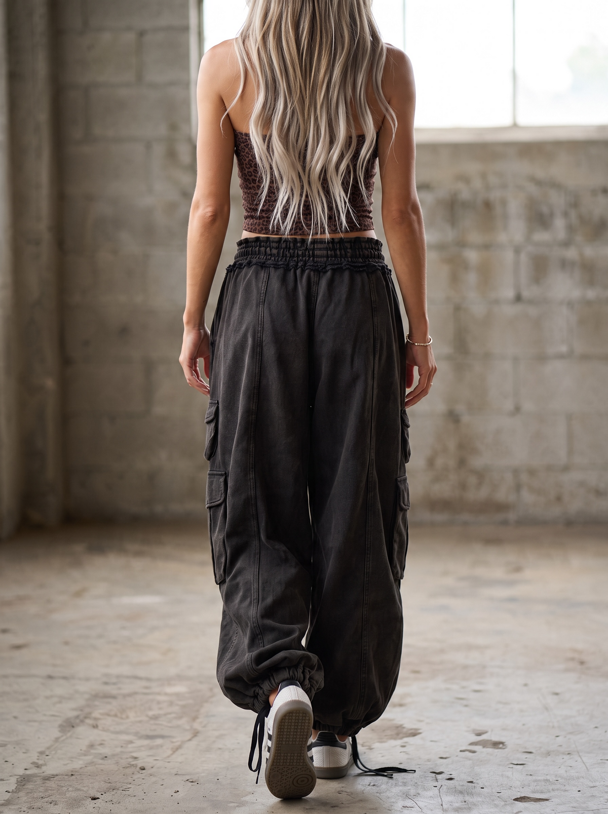 PREORDER - Washed Cargo Baggy Pants