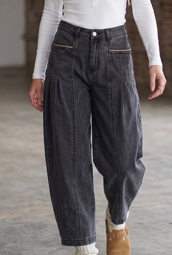 Easel Astec Trim Barrel Jeans