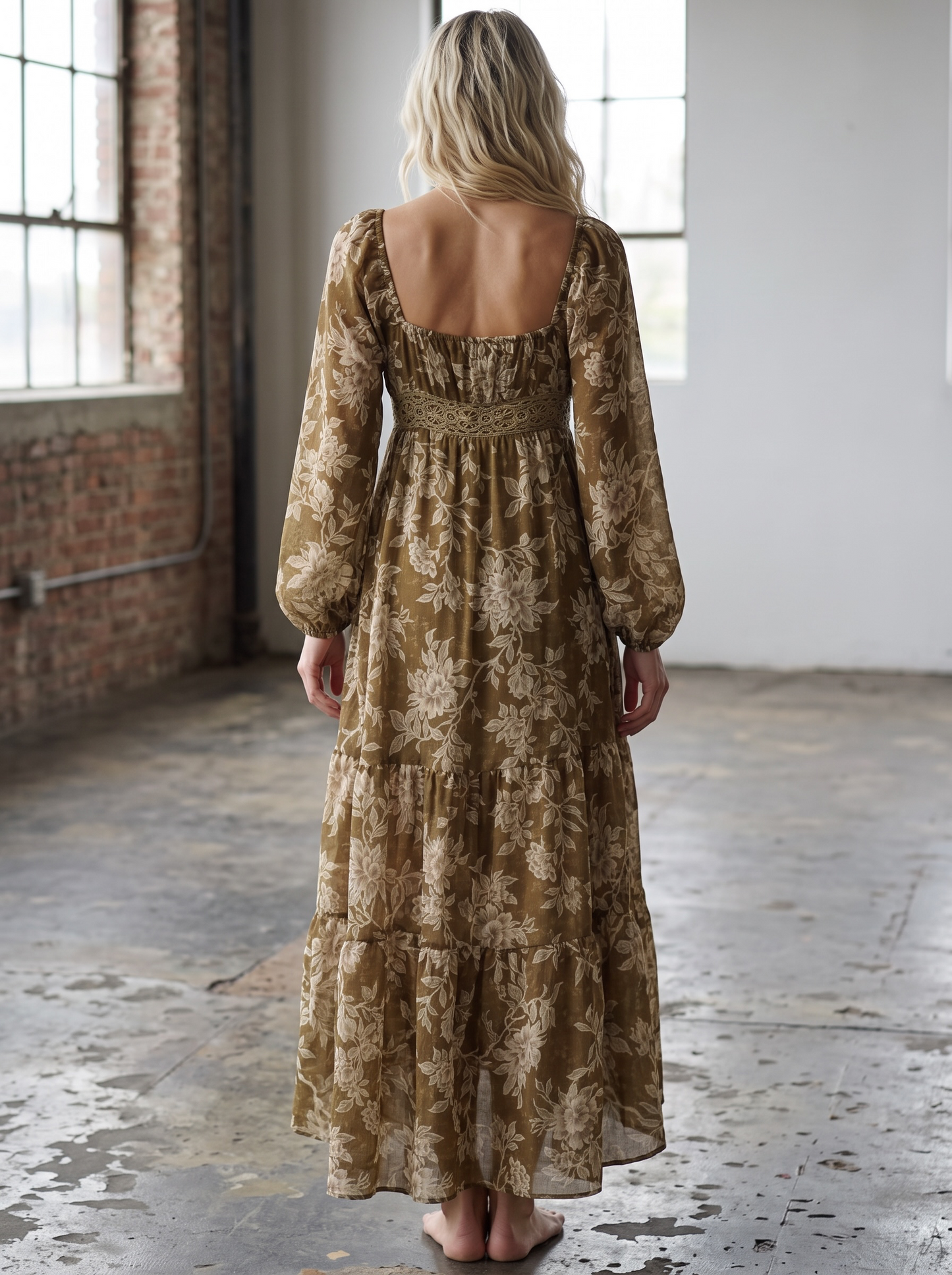 Promesa Floral Button-Front Maxi Dress