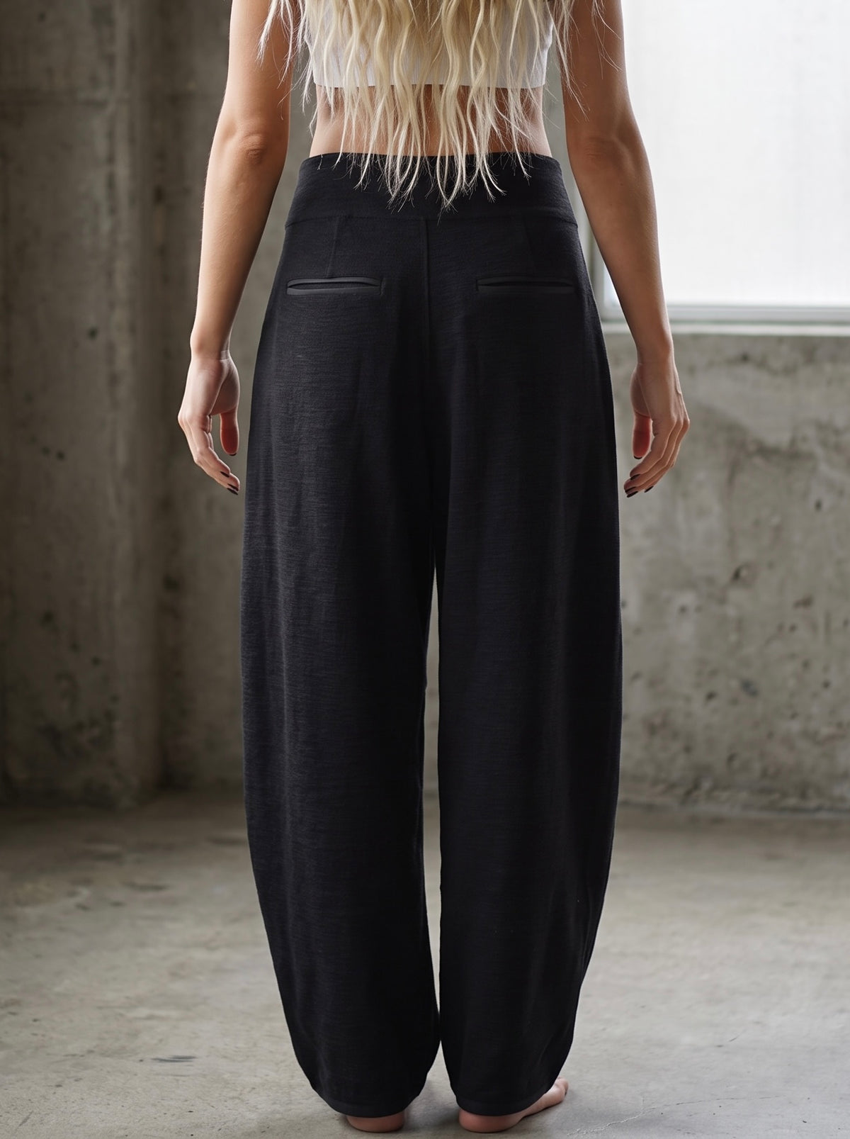 Textured Cargo Pocket Pants