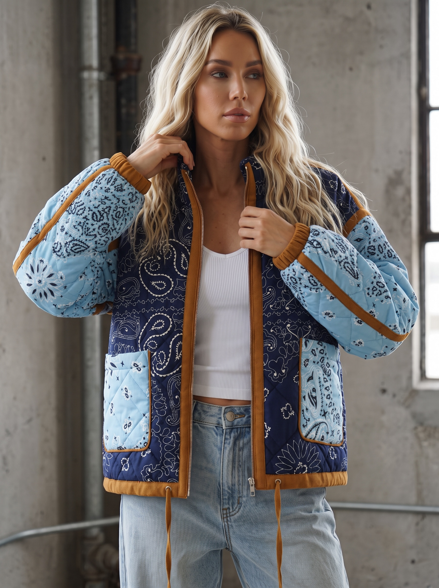 PREORDER - Patchwork Bandana Quilted Jacket