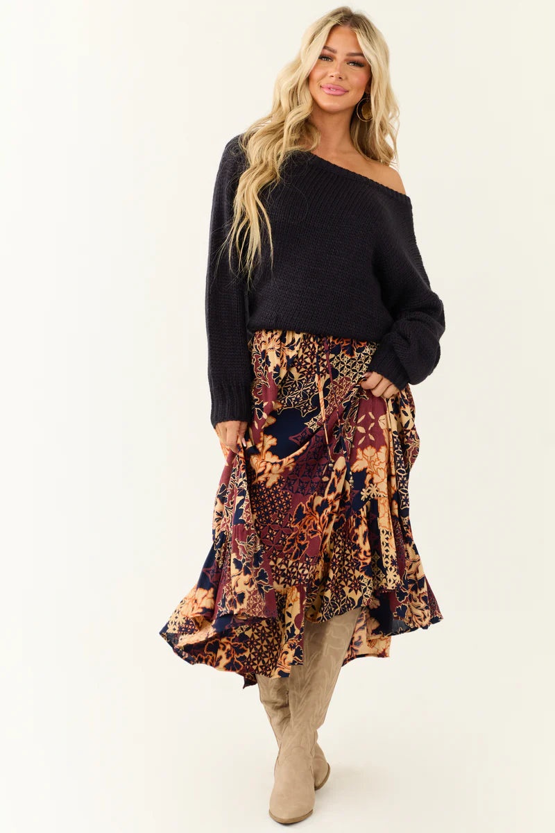 Angie Boho Maxi Skirt