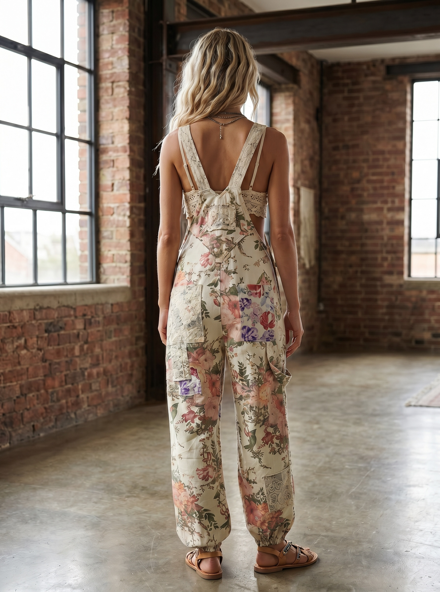 POL Floral Overalls