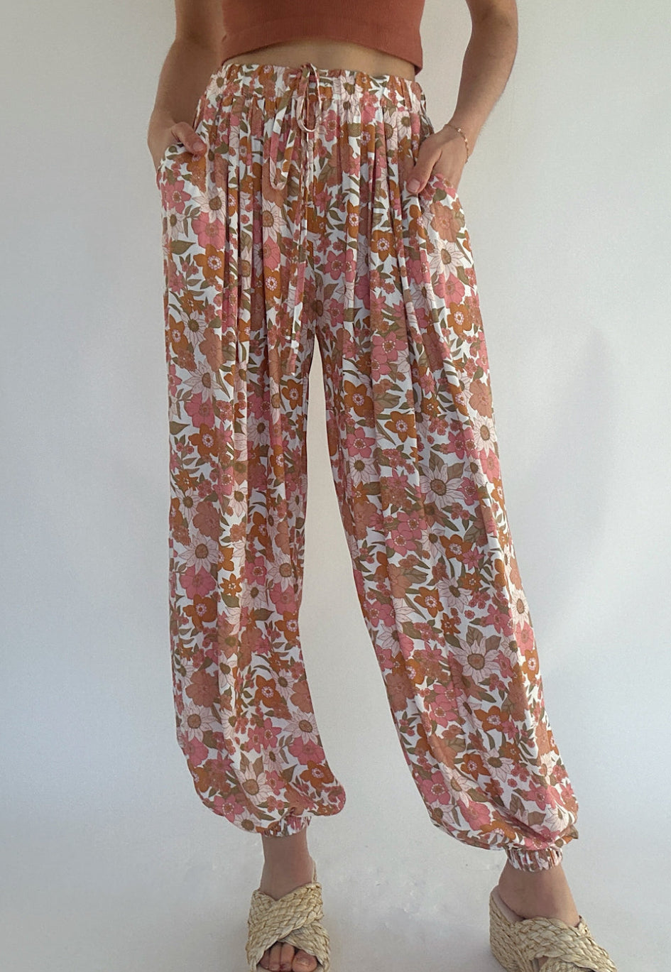 POL Floral Harem Pants