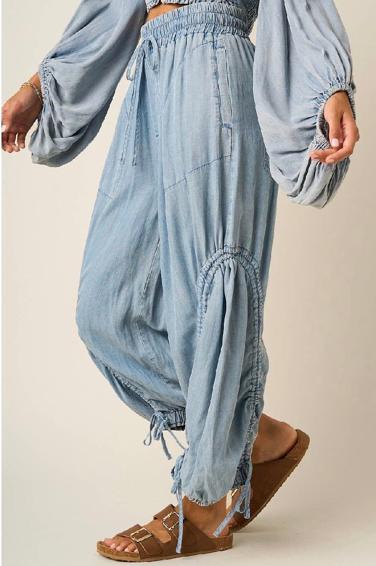 PREORDER - Mittoshop Chambray Cinched Pants