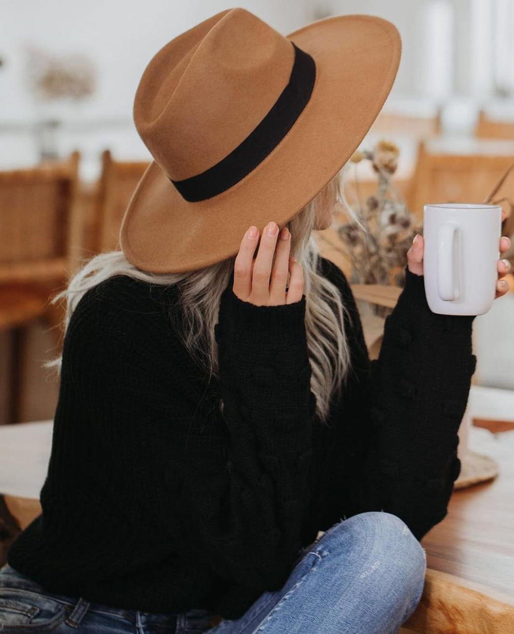 Ribbon Strap Fedora Hat