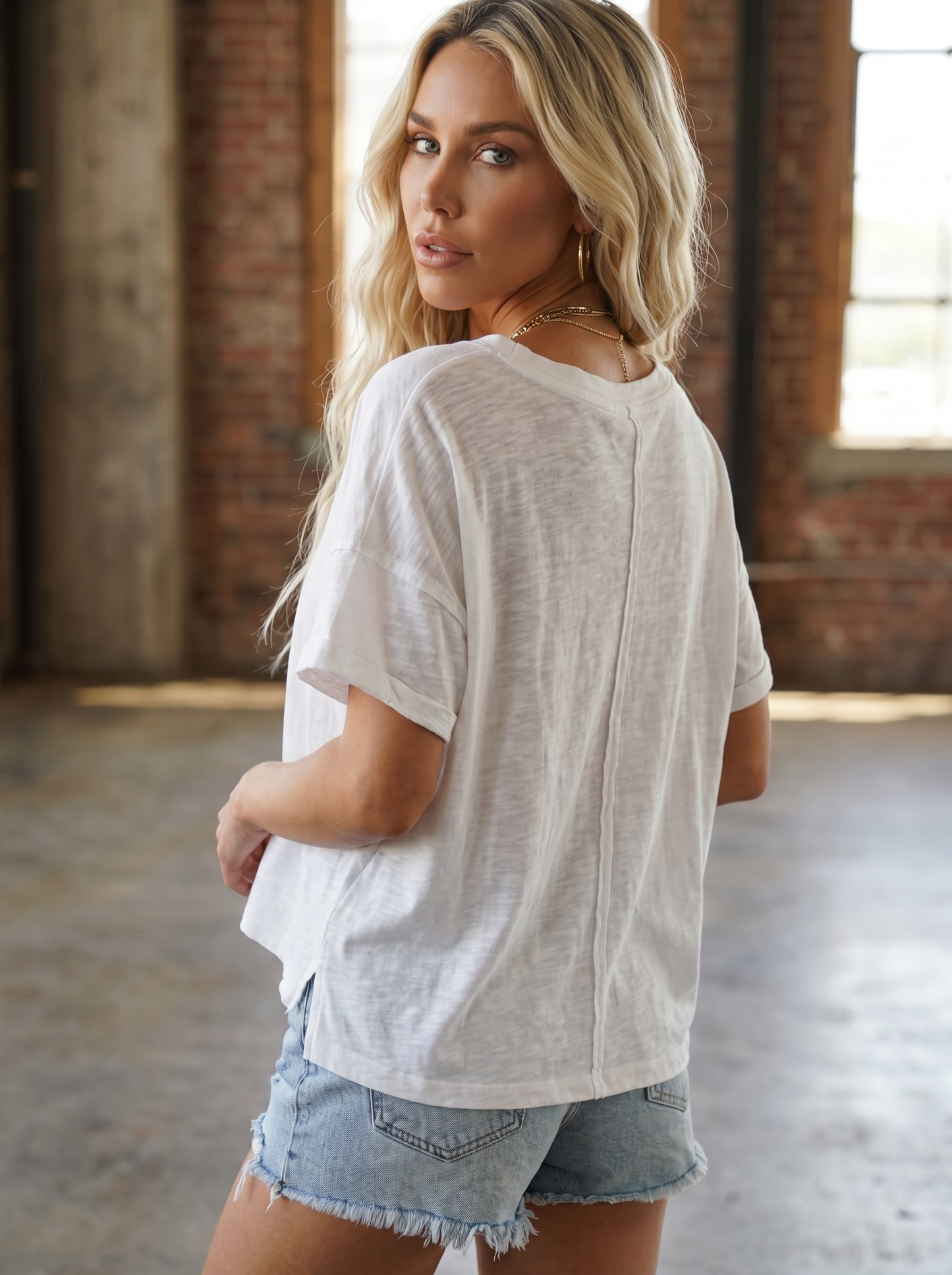 Washed V-Neck Tee