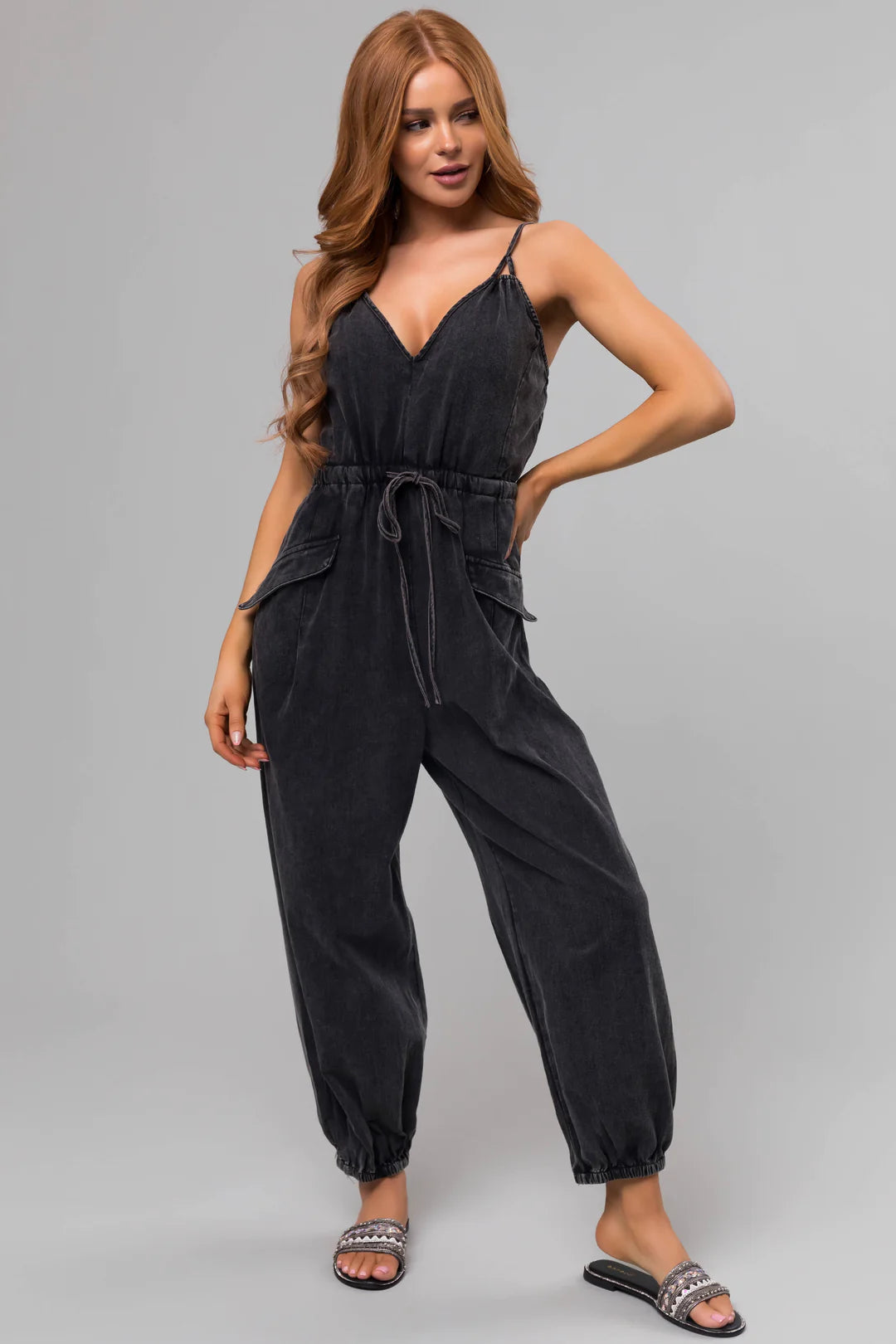 Eesome Washed Jumpsuit – Threads Boutique