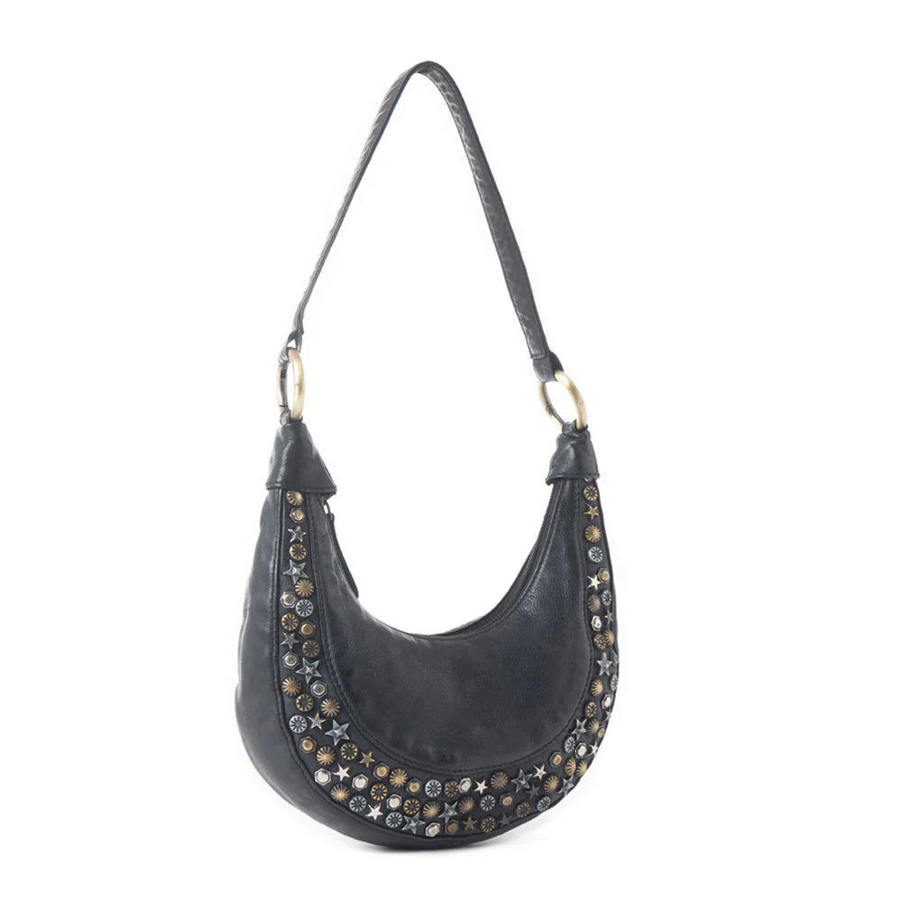 Myra Studded Leather Hobo