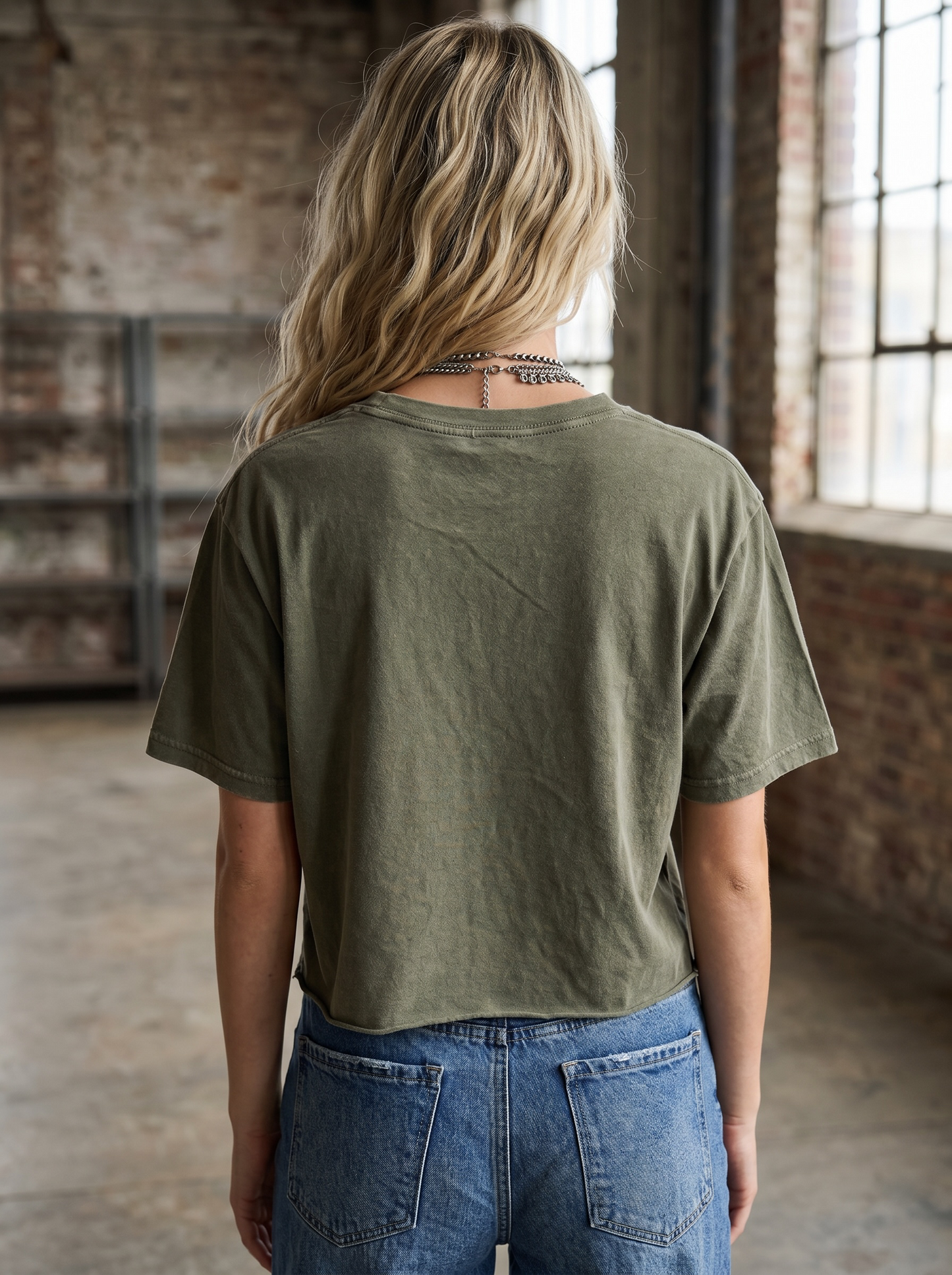 Free Bird Graphic Raw Hem Crop Tee