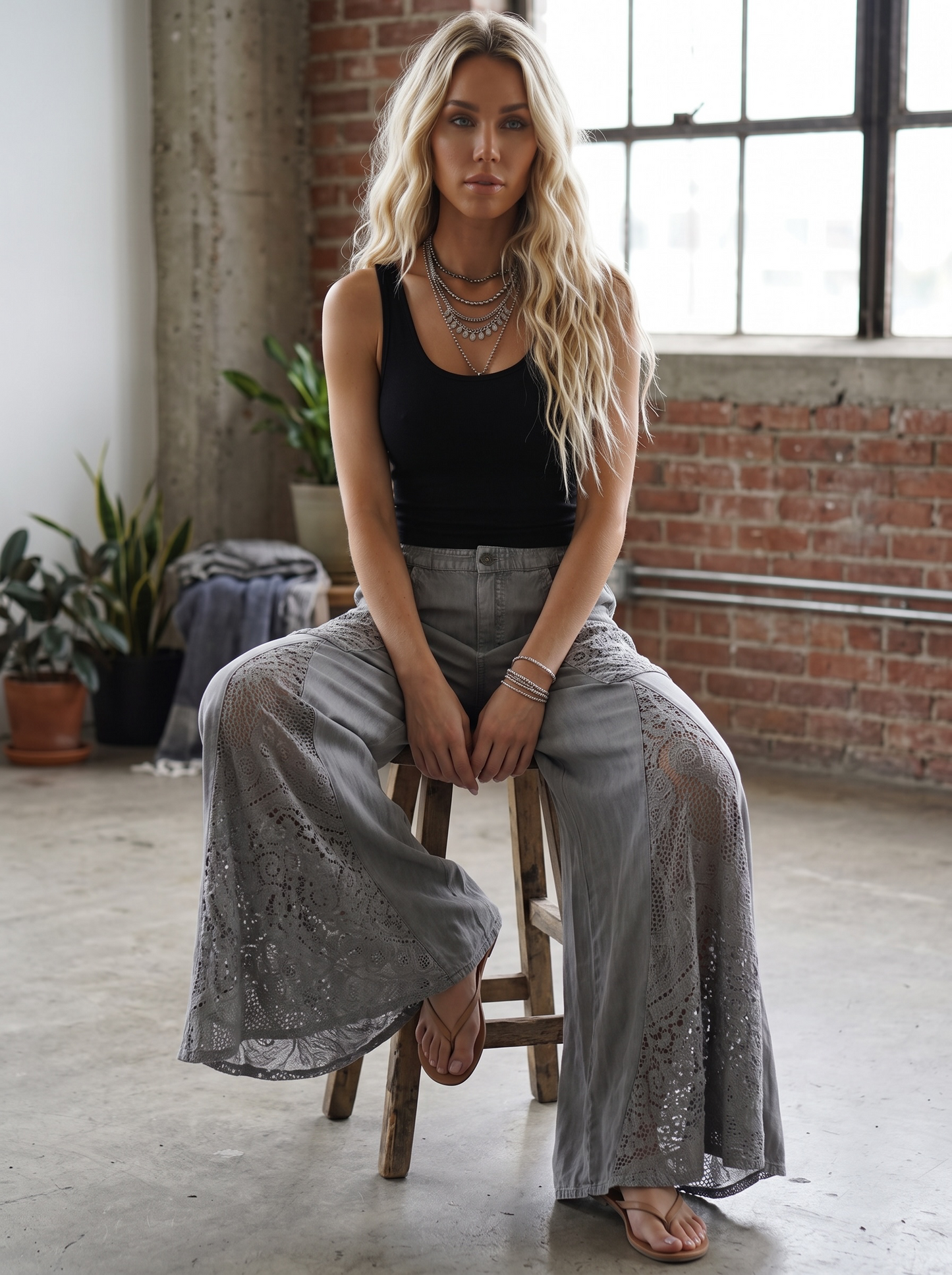 Angie Lace Flare Pants