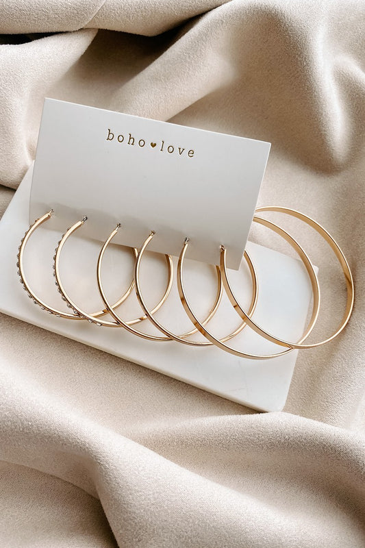 Boho Love Hoop Earring Set