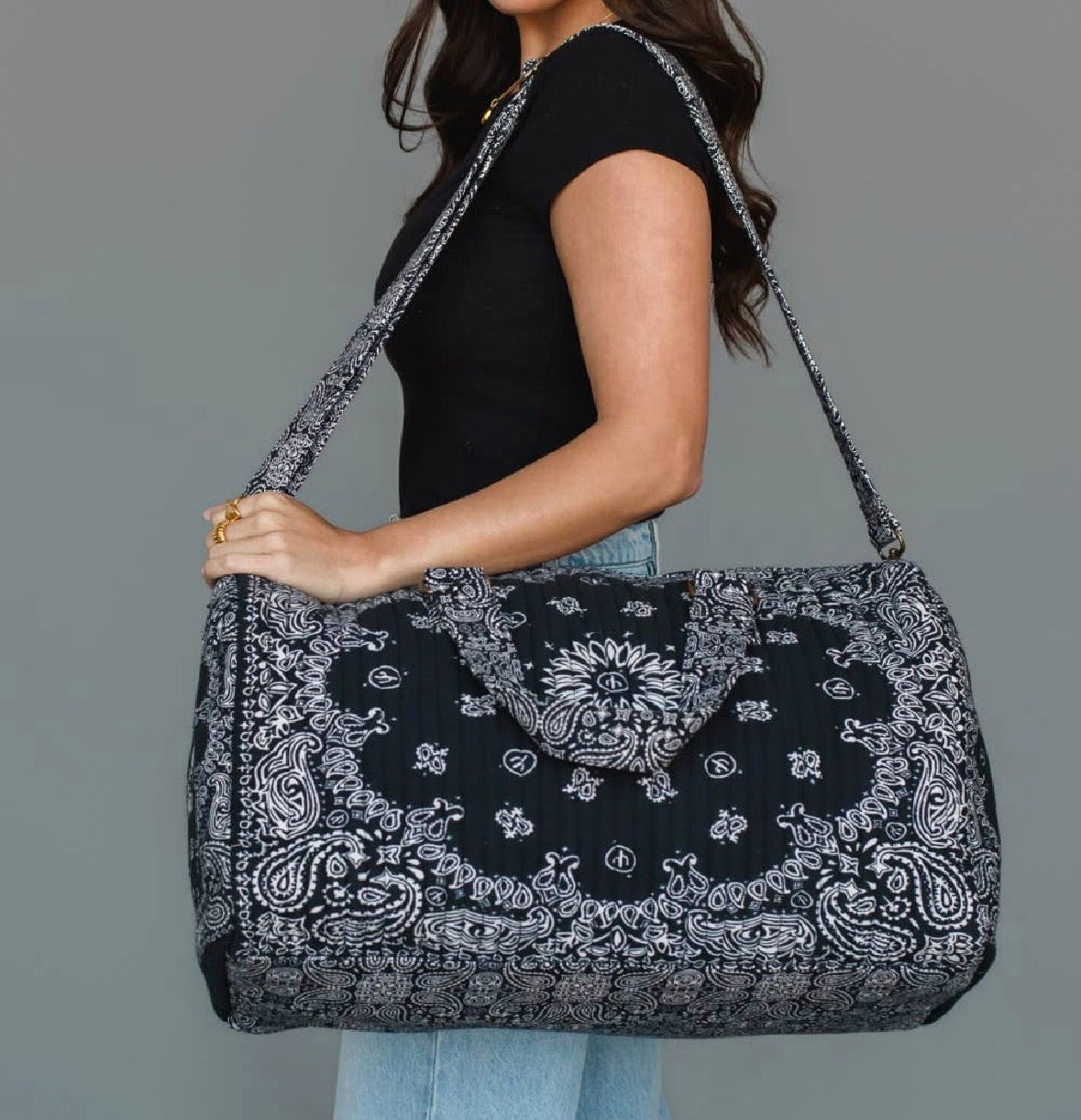 Panache Black Bandana Duffel