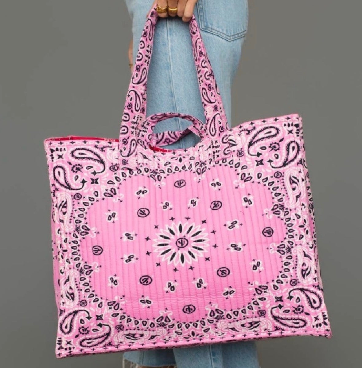Pink Bandana Tote