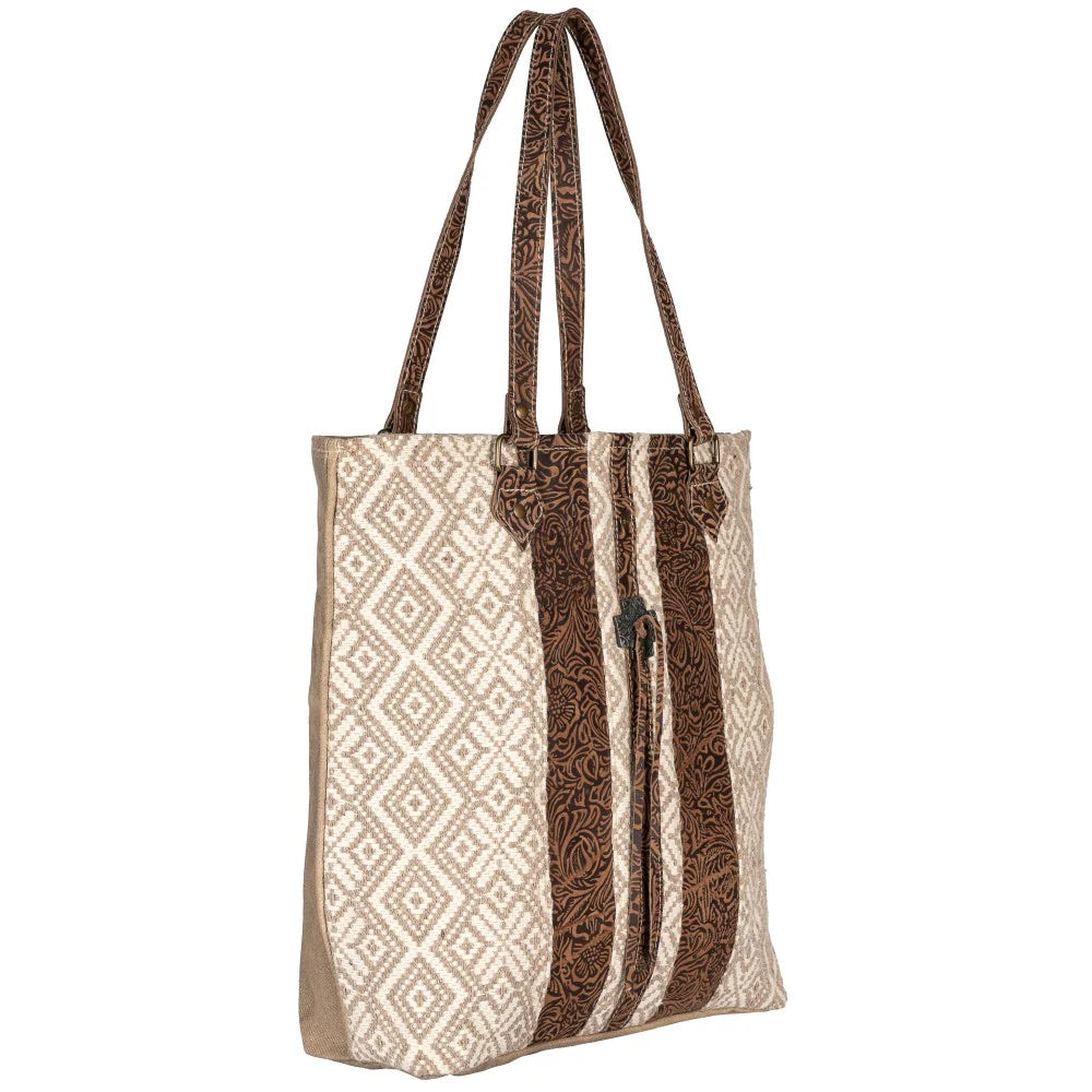 Aztec Tooled Tote