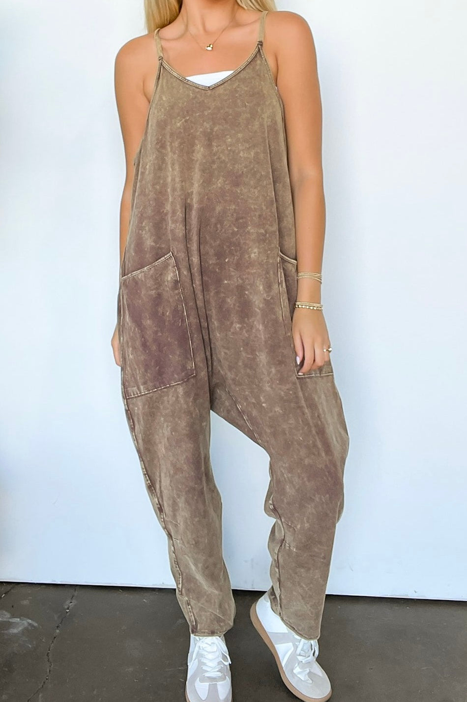 Washed Harem Jumpsuit