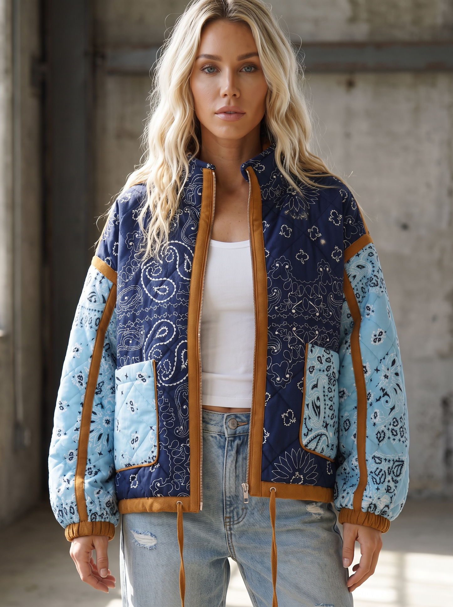 PREORDER - Patchwork Bandana Quilted Jacket