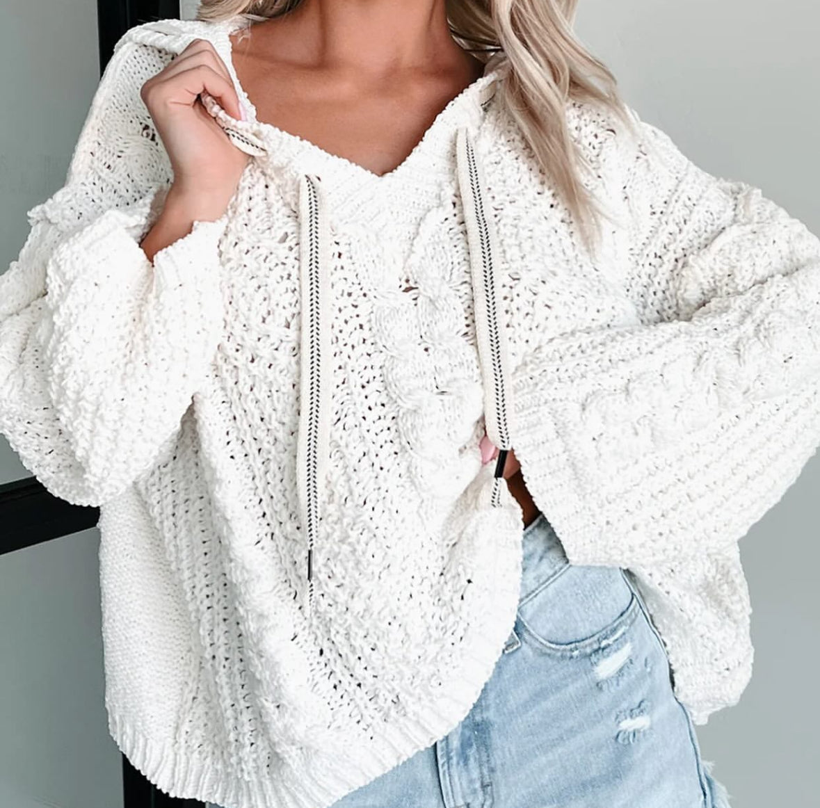 Cable Knit Hoodie