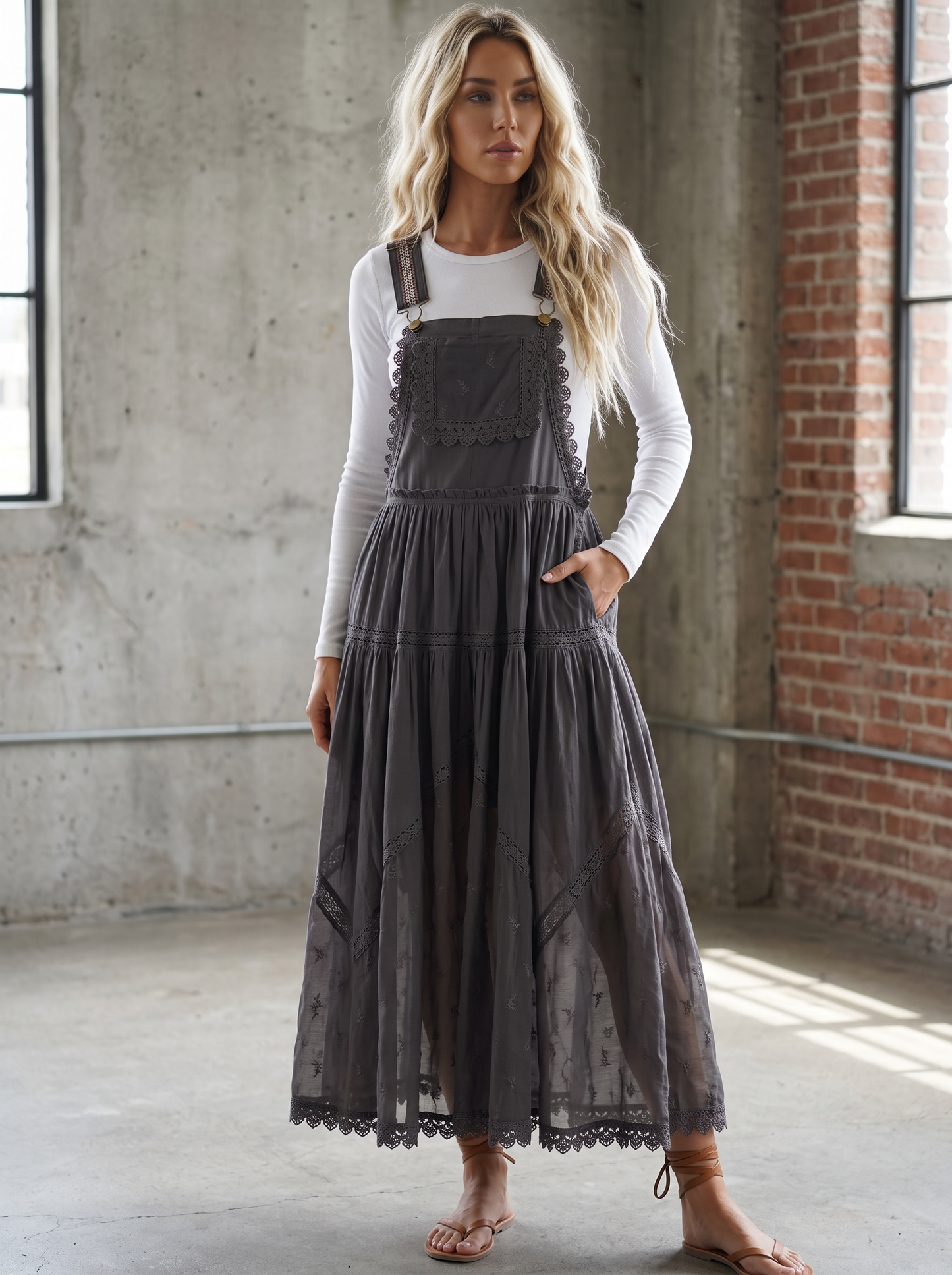 PREORDER - Bluivy Lace Overall Dress