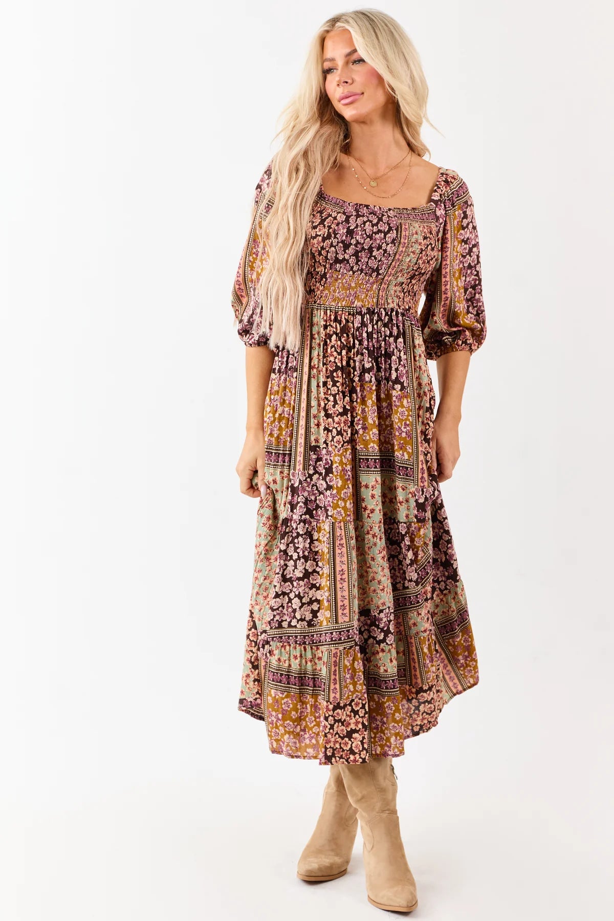 Angie Floral Maxi Dress